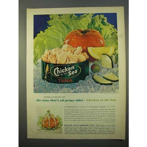1963 Chicken of the Sea Tuna Ad - All Prime Fillet
