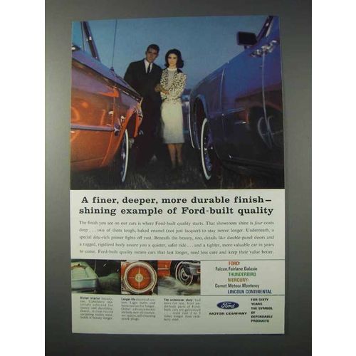 1963 Ford Motor Company Ad - Finer, Deeper Finish