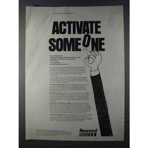 1980 Rexnord Resource Center Ad - Activate Someone