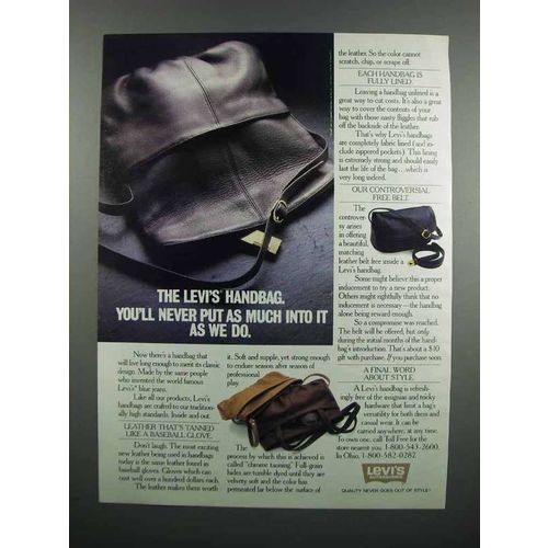 1983 Levi's Handbags Ad - Put As Much Into It