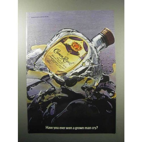 1987 Seagram's Crown Royal Whiskey Ad - Man Cry?