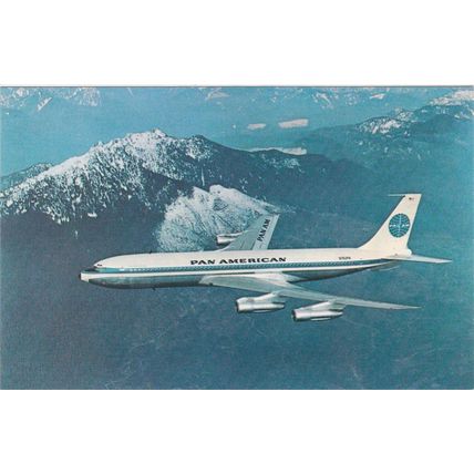 Pan Am Pan American Boeing B707 Civil Aircraft Postcard (A20776)