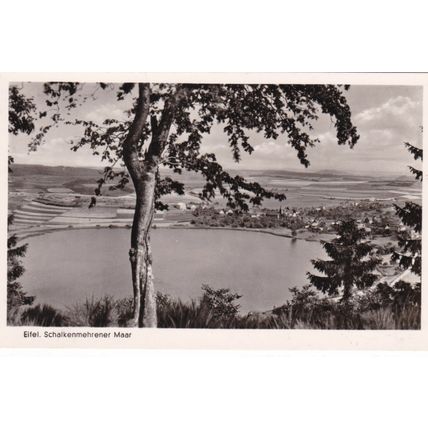 Schalkenmehrener Maar Eifel Real Photo Germany Postcard used VGC