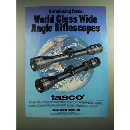 1983 Tasco World Class Wide Angle Riflescopes Advertisement