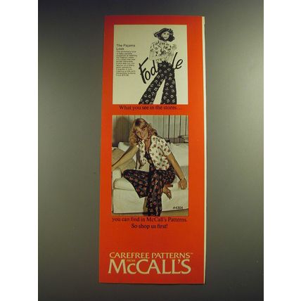 1974 McCall's Carefree Patterns Advertisement - The pajama look