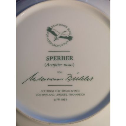 Sperber Plate Franklin Mint By Gefertigt German