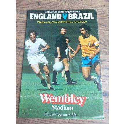 1978 England vs Brazil – Programme & Ticket