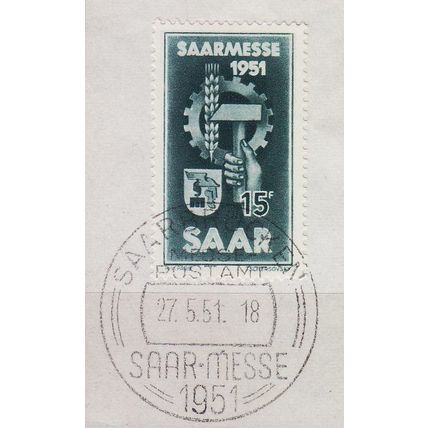 GERMANY Saar [1951] MiNr 0306 ( BStk )