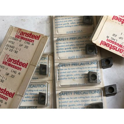 LOT 50 FANSTEEL VR/WESSON CM585-2 CHG A ,VR52,GP-22,26940-1-1 CARBIDE INSERTS,HC