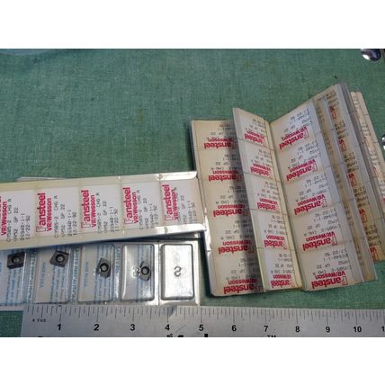 LOT 50 FANSTEEL VR/WESSON CM585-2 CHG A ,VR52,GP-22,26940-1-1 CARBIDE INSERTS,HC