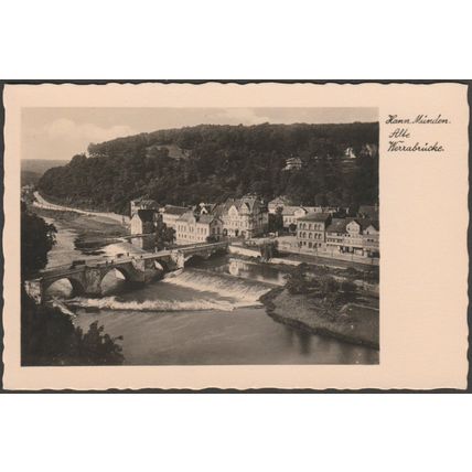 Alte Werrabrücke, Hannoversch Münden, c.1940s - Thoericht Foto-AK