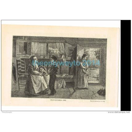 GRANDMOTHERS GIFT, BOOK ILLUSTRATION/PRINT 1879