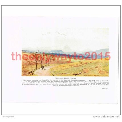 Alps from Verona, Italy, Book Illustration (Print), c1920