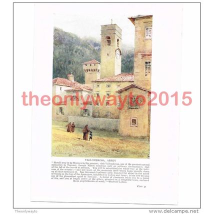 Vallombrosa, Abbey, Italy, Book Illustration (Print), c1920