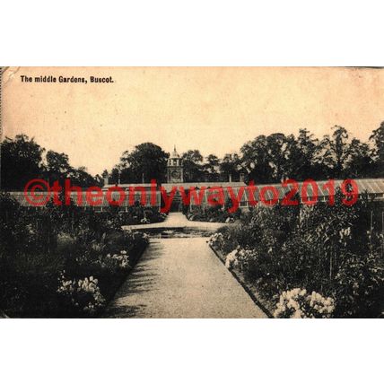 Middle Gardens, Buscot Park, Rare Tomkins & Barrett, Oxon, Postcard 1910