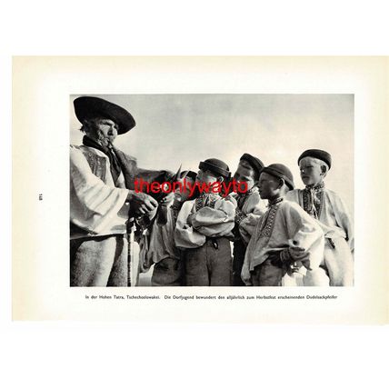 Bagpipe Player, Autumn Festival, Czechoslovakia, Book Illustration (Print), 1935