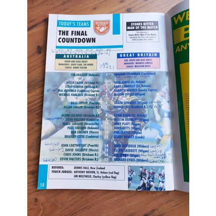 1992 Rugby League World Cup Final Programme & Ticket – Great Britain v Australia
