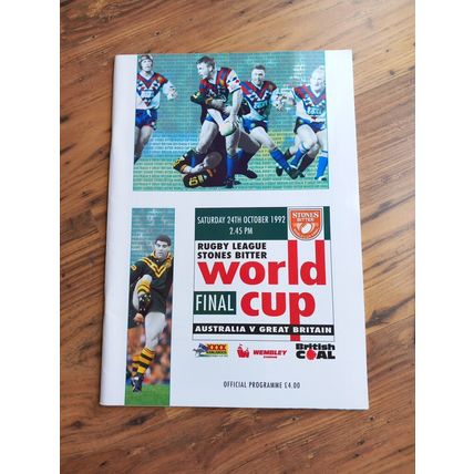 1992 Rugby League World Cup Final Programme & Ticket – Great Britain v Australia