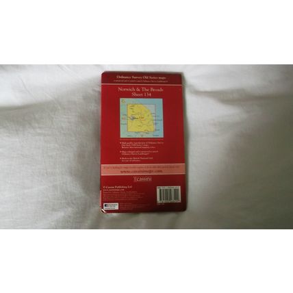 Cassini Historical Map 'old' Series "Norwich & the Broads" Matches OS sheet 134