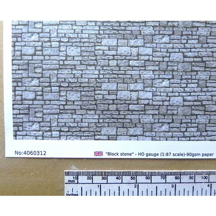Papier "Bloc de pierre" - pour HO gauge-échelle 1:87-A4