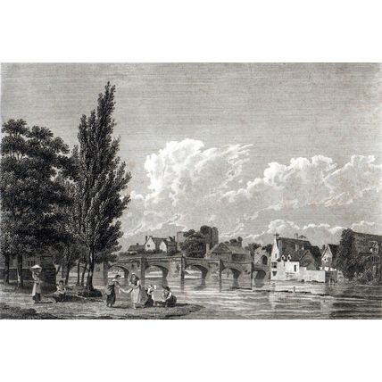 BRECKNOCK 1798 James Sargant Storer - George Samuel ANTIQUE ENGRAVING