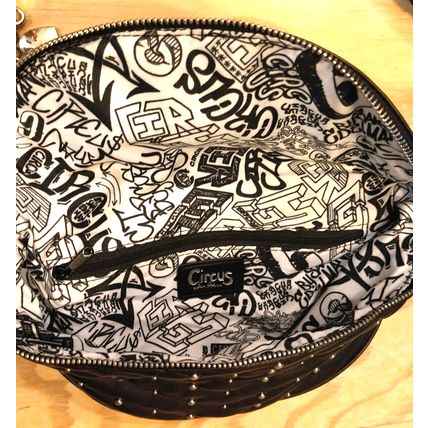 Circus by Sam Edleman Crossbody Fanny Pac Black w/Charms Studs Adjustable Strap