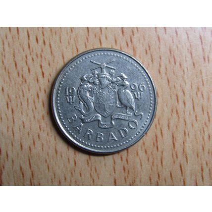 Barbados 1996 25 Cents Coin