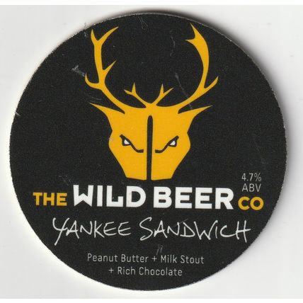 UNUSED KEG CLIP FRONT - THE WILD BEER CO - YANKEE SANDWICH MILK STOUT
