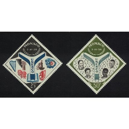 Monaco Inauguration of UNESCO Headquarters 2v 1959 MNH SG#612-613