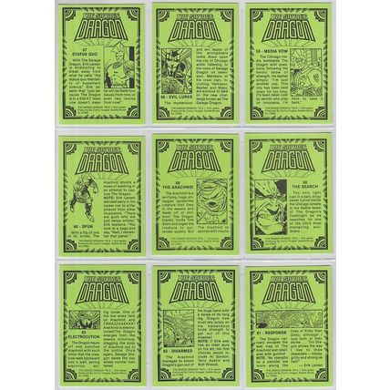 1992 The Savage Dragon Trading Cards 55-63 Erik Larson Comic Images