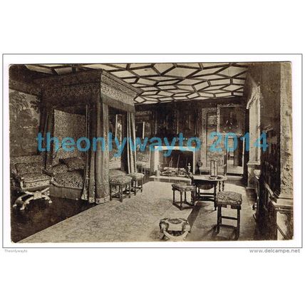 KNOLE, SPANGLED BEDROOM, KENT, ENGLAND, c1910/20s?, Postcard
