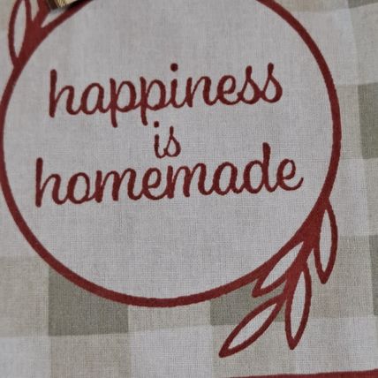 Home Collection HAPPINESS IS HOMEMADE Kitchen TOWEL SET Oven Mitt Pot Holder