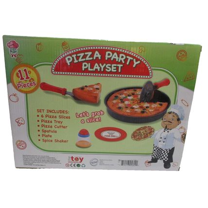 Pizza Party Playset Pretend Food and Accessories By Gourmet Play.