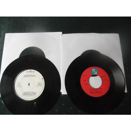 PRETENDERS 7" SNGLES LOT OF 2 - BRASS IN POCKET/TALK OF THE TOWN