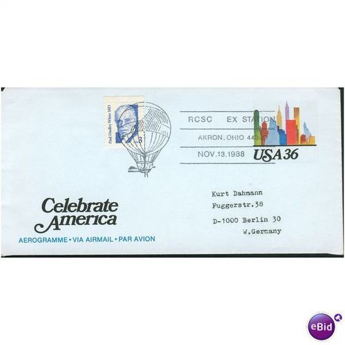 USA Aerogramme 1988 - Celebrate America