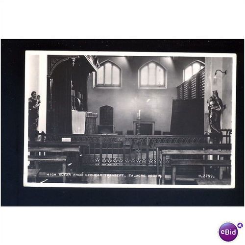 Wales TALACRE ABBEY Altar Postcard by Valentine (W.3799)