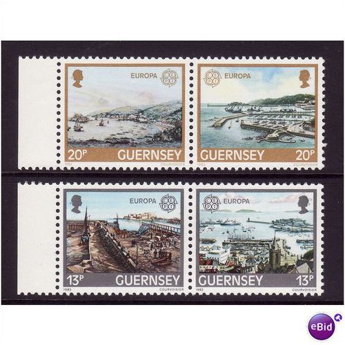 GUERNSEY 1983 EUROPA SG 273/274 SET 4 VALS U/M MINT