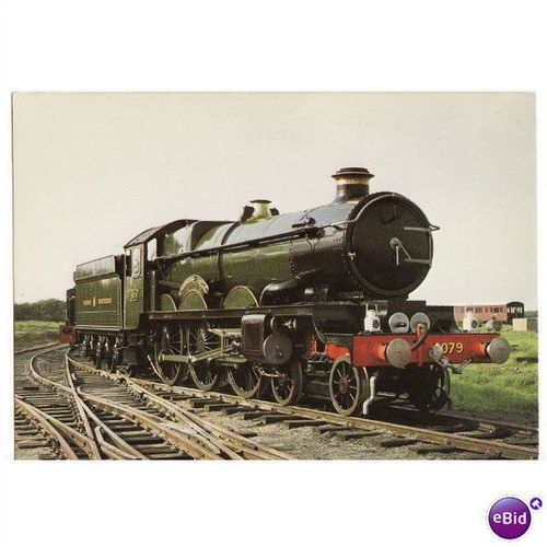 Railway Postcard GWR 4079 Pendennis Castle MARKET OVERTON 1973 4-6-0 Steam Loco