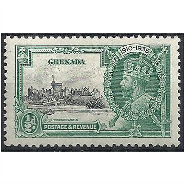 Grenada 1935 SG145 1/2d Black & Green Silver Jubilee Mounted Mint .. .
