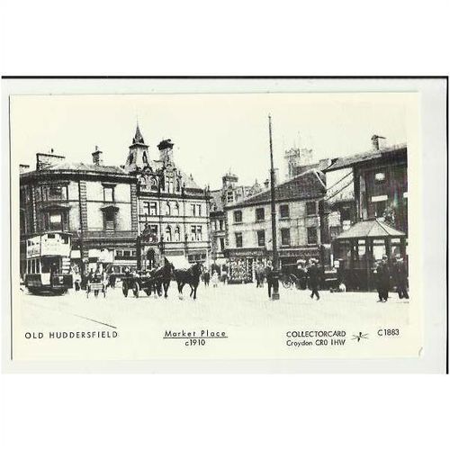 Yorkshire HUDDERSFIELD Market Place Postcard by Collectorcard C1883