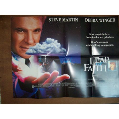 LEAP OF FAITH Steve Martin, Debra Winger 1992 Movie Quad Crown Poster