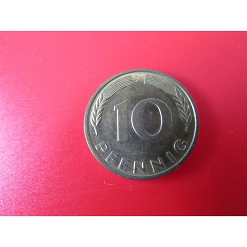 1994 GERMANY TEN PFENNIG J MINT MARK FREE POST. AAU