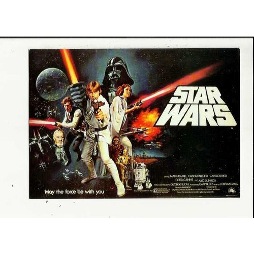 STAR WARS Mark Hamill, Harrison Ford Poster Art Postcard (Z.1012)
