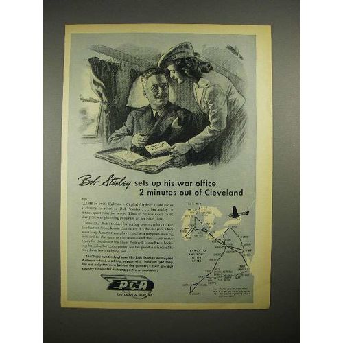 1944 PCA Capital Airlines Ad - Sets up War Office