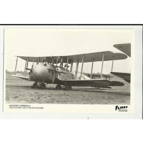 Aviation VICKERS VERNON II Postcard by Flight International