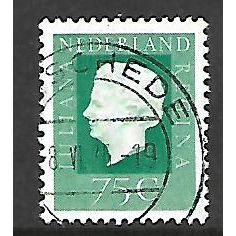 NETHERLANDS 1969 QUEEN JULIANA 75c GREEN SG 1076 FINE USED