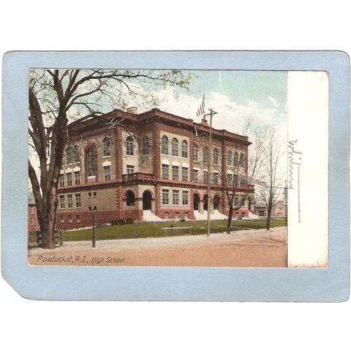 Rhode Island Pawtucket Postcard High School Undivided Back~1078