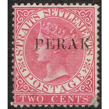 Perak 1884 2c Pale Rose SG20 GU