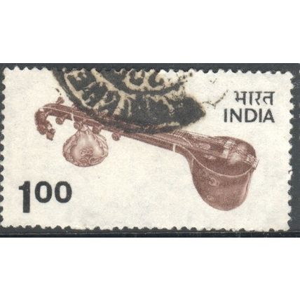 India 1974 - SG 735 - 1r brown and black - Sitar - used 4