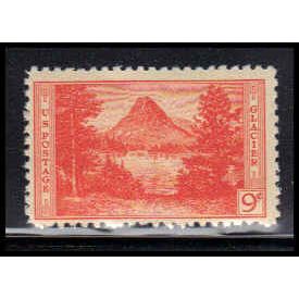 748 9c Glacier National Park Barely Clears MNH Z1575